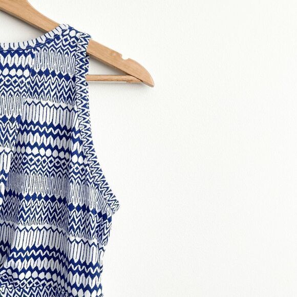Banana Republic Blue And White Aztec Print Sundress Size Medium - Picture 3 of 8